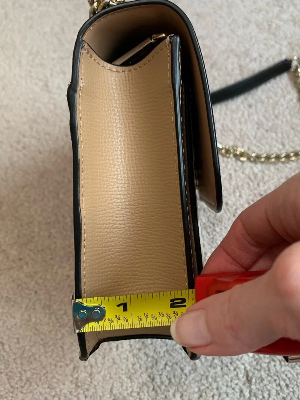 Kate Spade New York Remi Colorblock Flap Chain Crossbody Bag Black/Tan/White